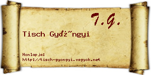 Tisch Gyöngyi névjegykártya